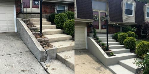 concrete stairs chicago before and after renovation