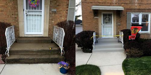 concrete stairs chicago before and after renovation